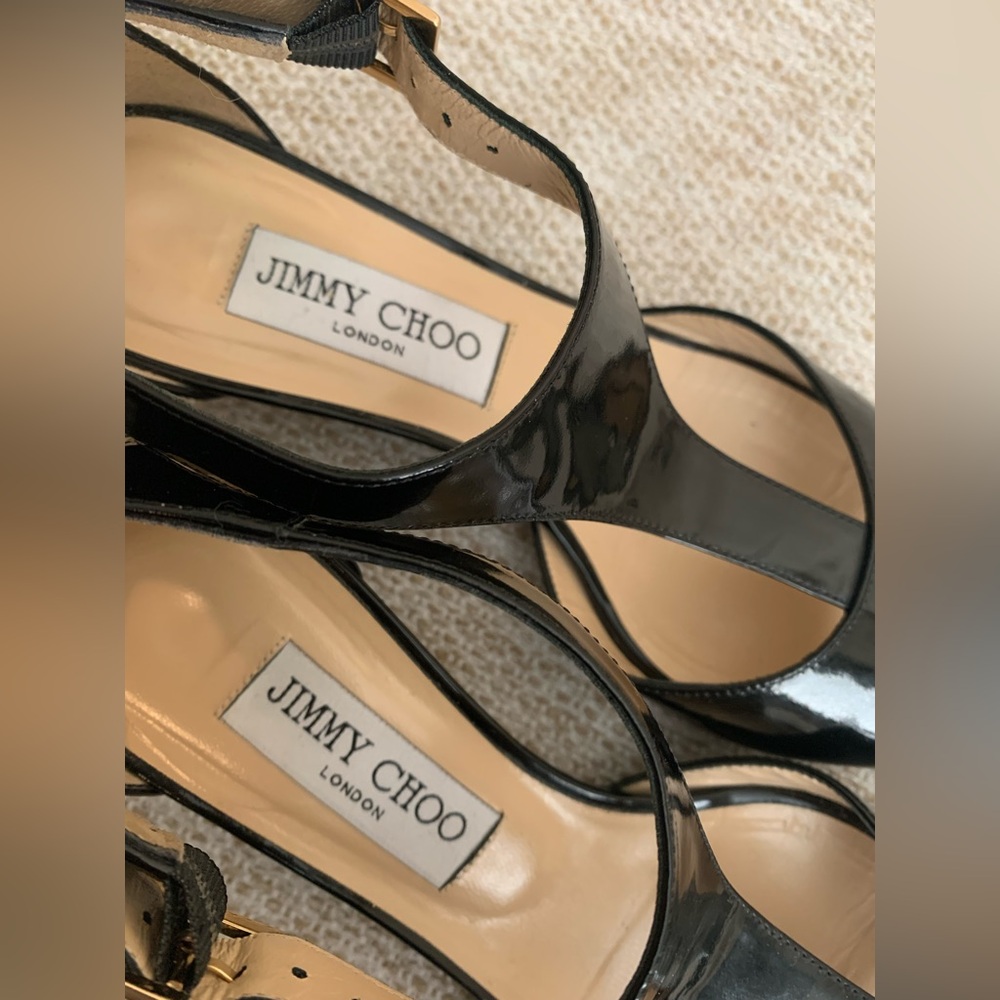 Jimmy Choo Black Patent Leather Heels